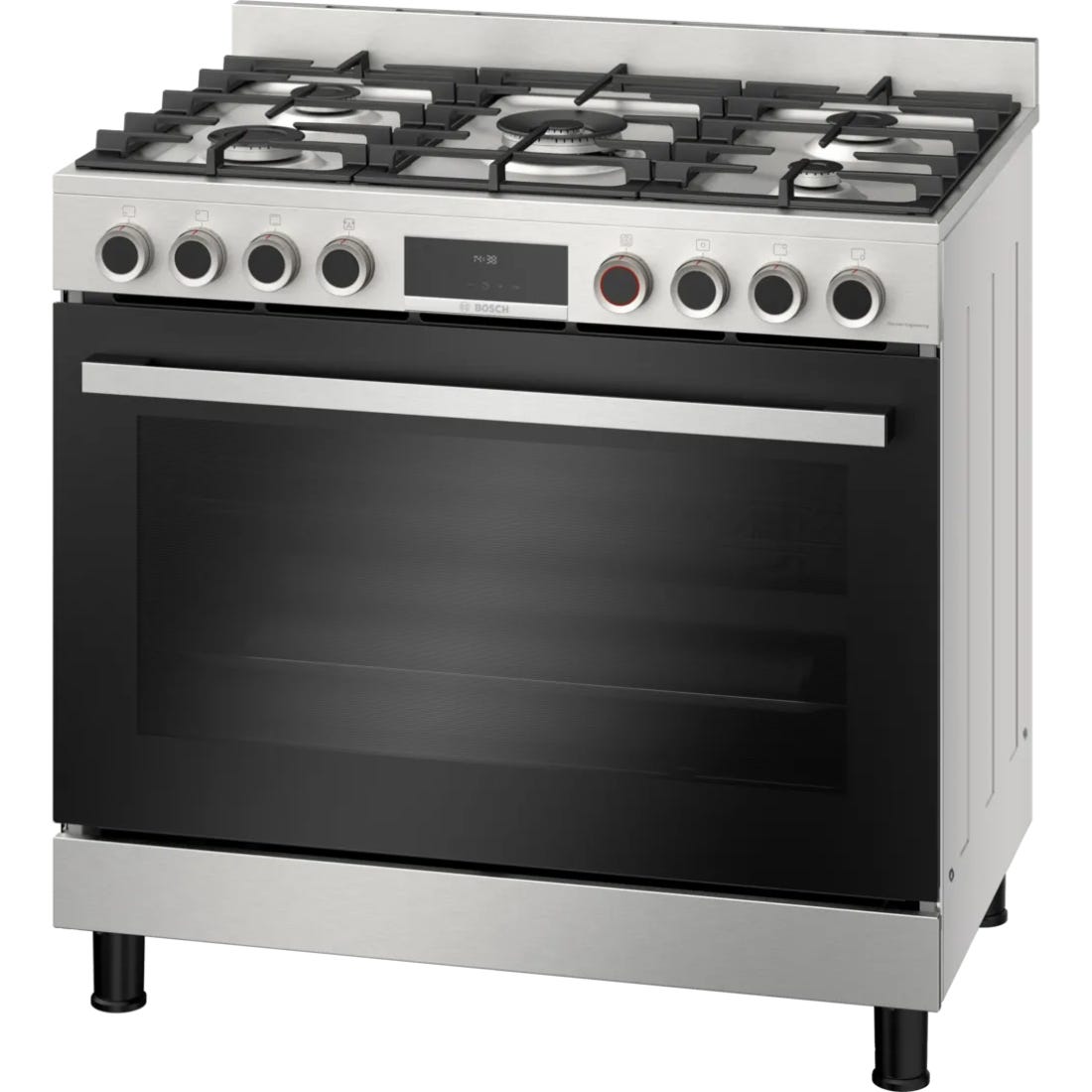 Bosch Series 8 Gas Cooker, 5 Burners, Silver - HIZ5G7W59S
