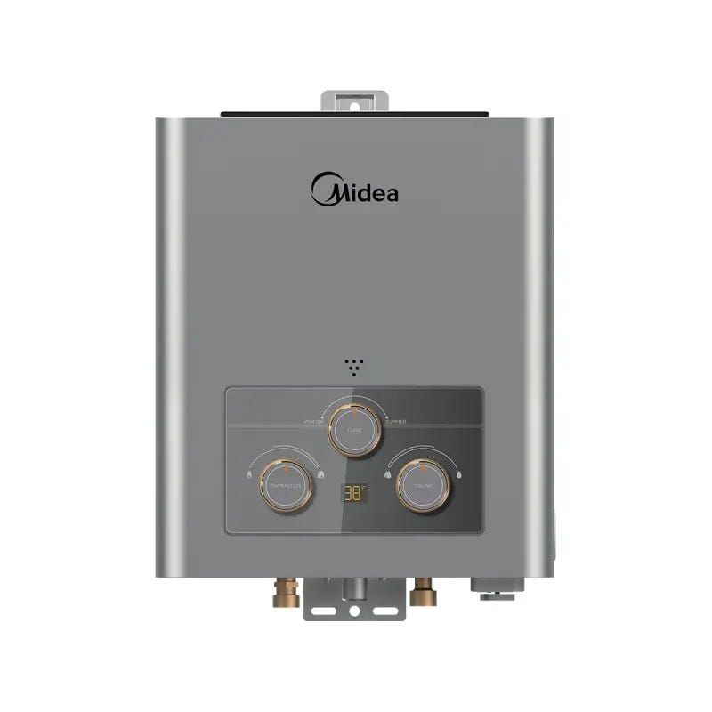 Midea Gas Digital Water Heater, 6 Liters, Silver