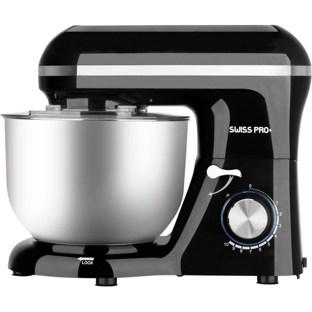 Swiss Pro Stand Mixer Stainless Steel - 6L 1500W - Silver