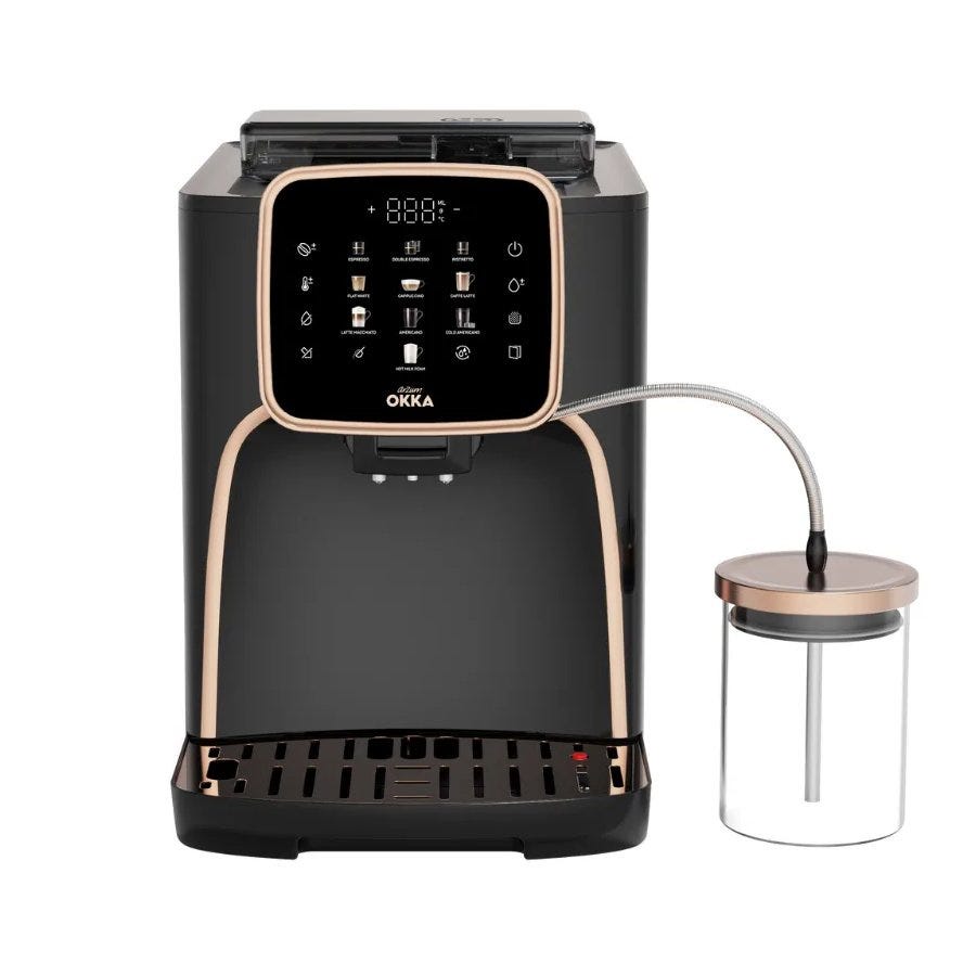 OKKA Pro M Fully Automatic Espresso Machine 19 Bar Beans Con