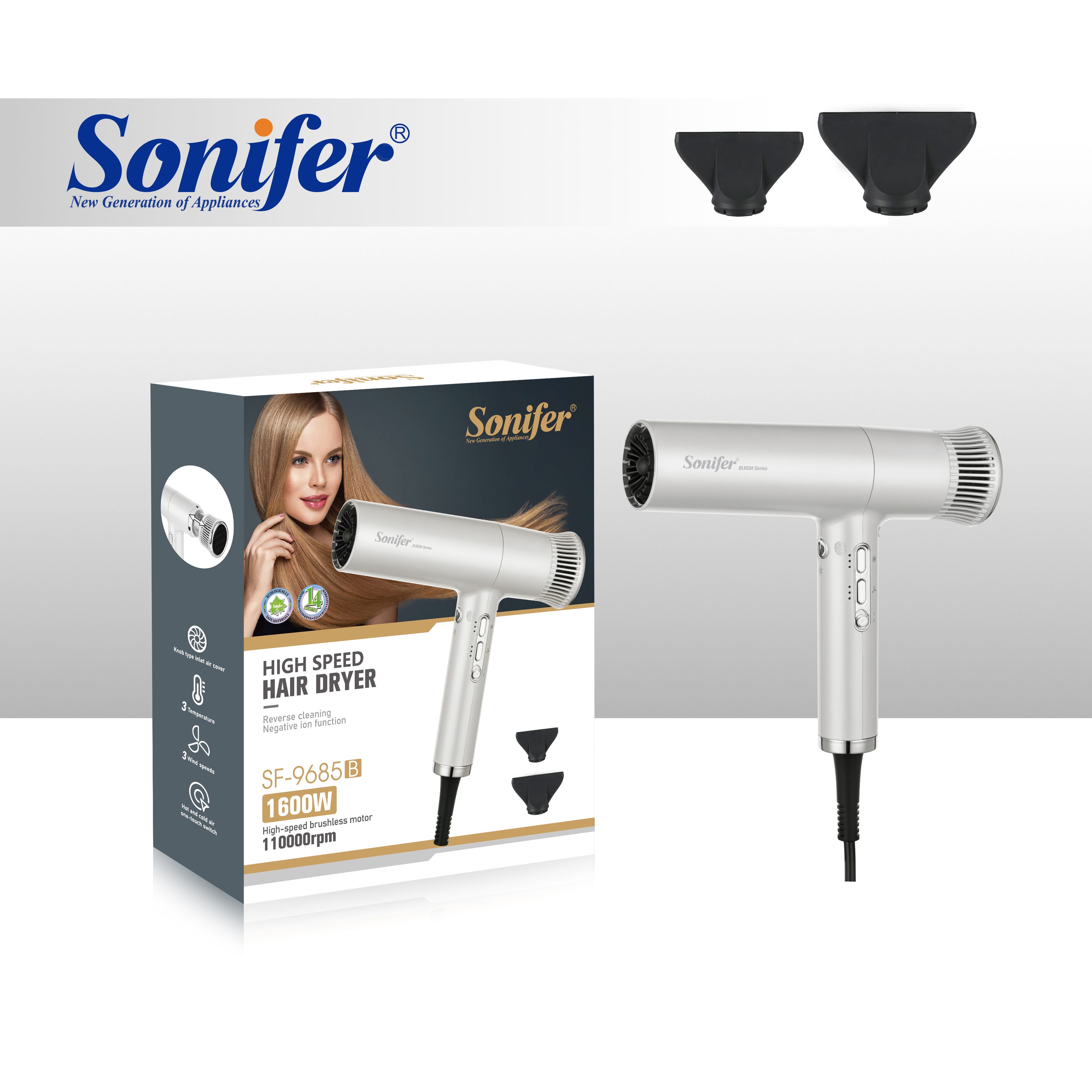 SONIFER High Speed Hair Dryer 1600W SF-9685B
