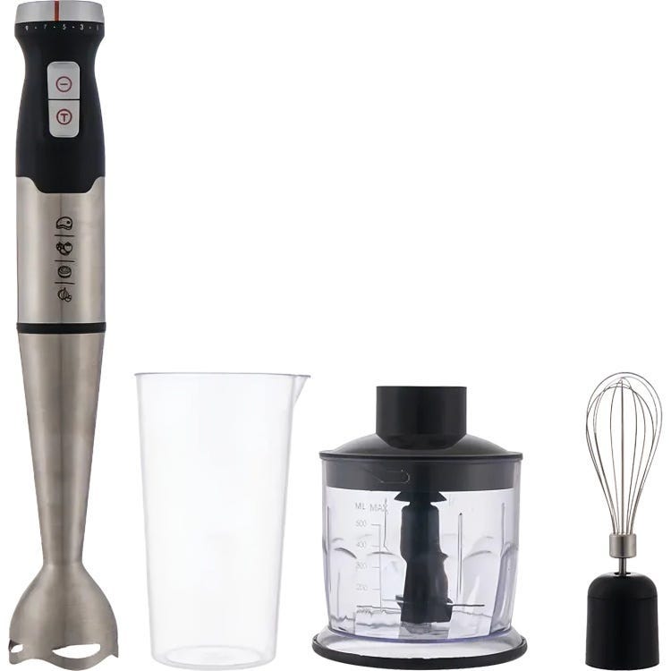 5 in 1 Multifunction Hand Blender, 600ml, 1000 Watt, Stainle