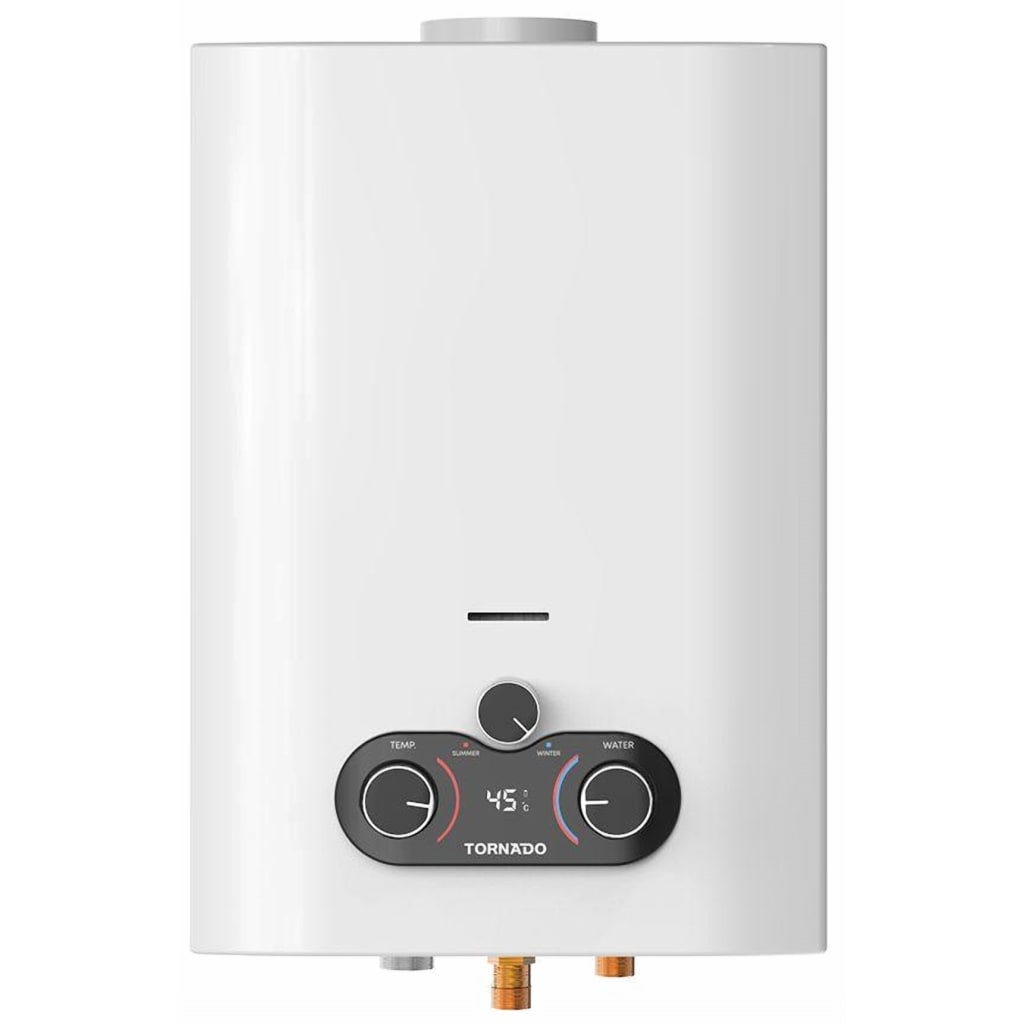 Tornado Gas Water Heater , 10 Liters , Digital Screen ,Tube