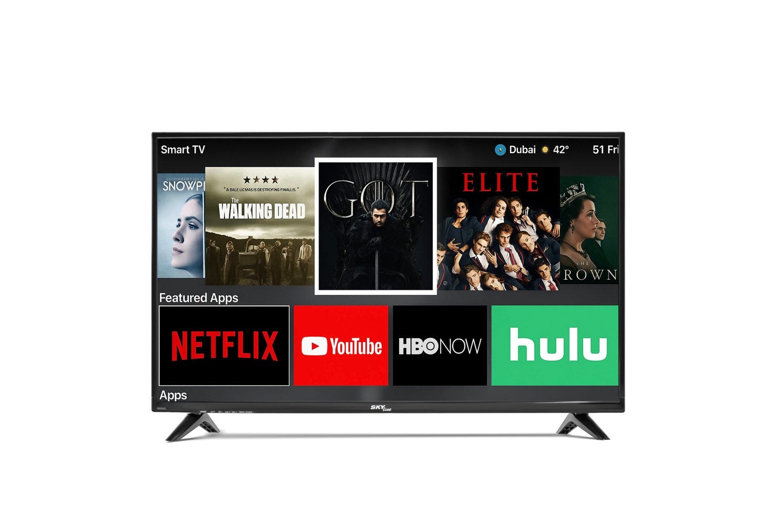 SKYLINE SMART 32 INCH HD TV ,HDMI 2,USB2,Warranty 1 year