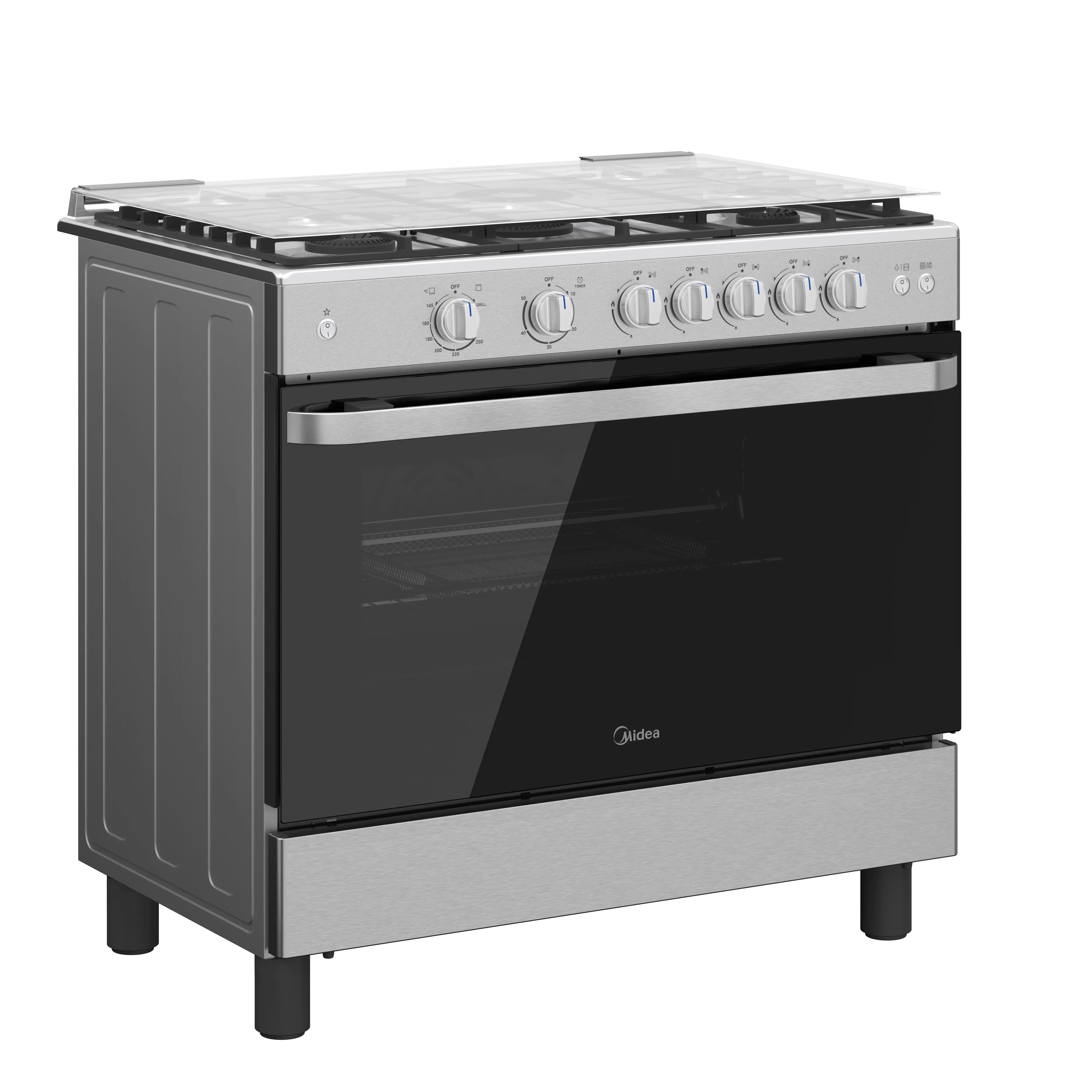 Midea Cooker Gas 90CM-5 Burners- Full Safety MFO-MG36LESS-VT