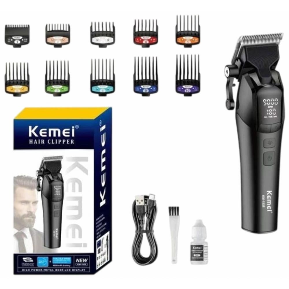 KEMEI 1858 Professional Hair Clippers for Men, Rechargeable