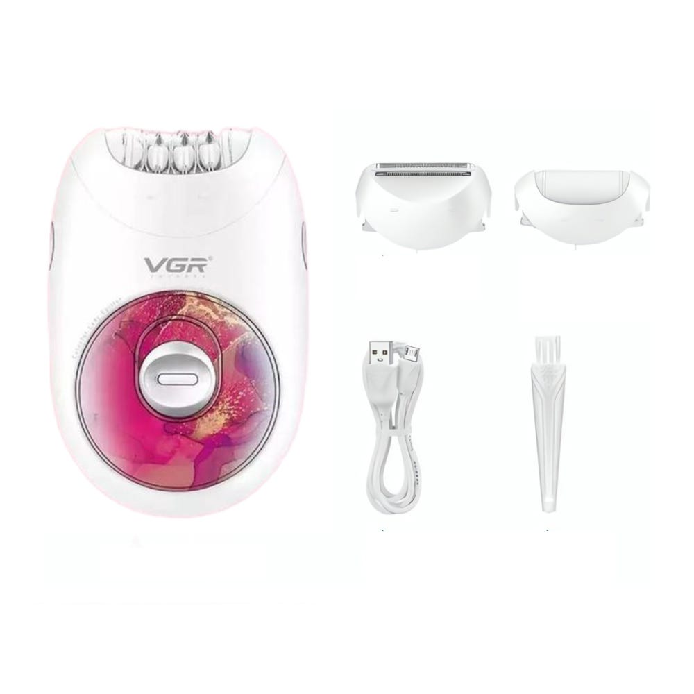 Professional Rechargeable Epilator, White Pink