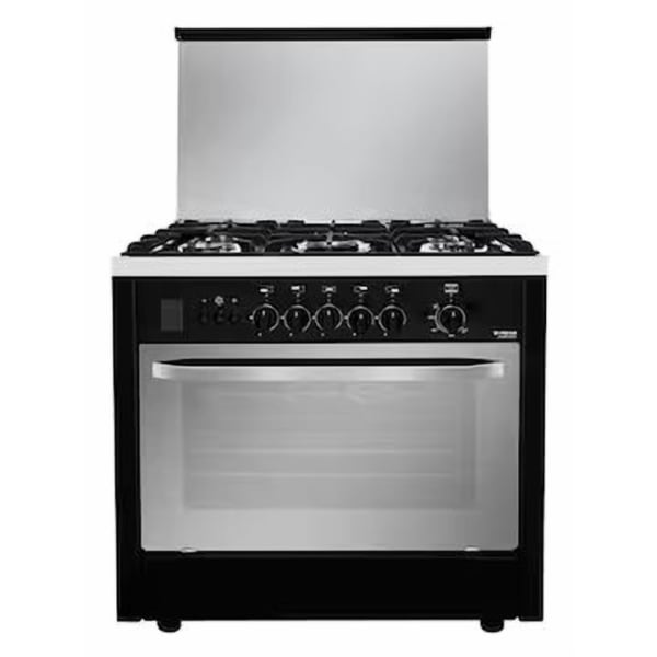 Fresh Cooker Professional Gas Cooker 5 Burners 90 Cm - Black