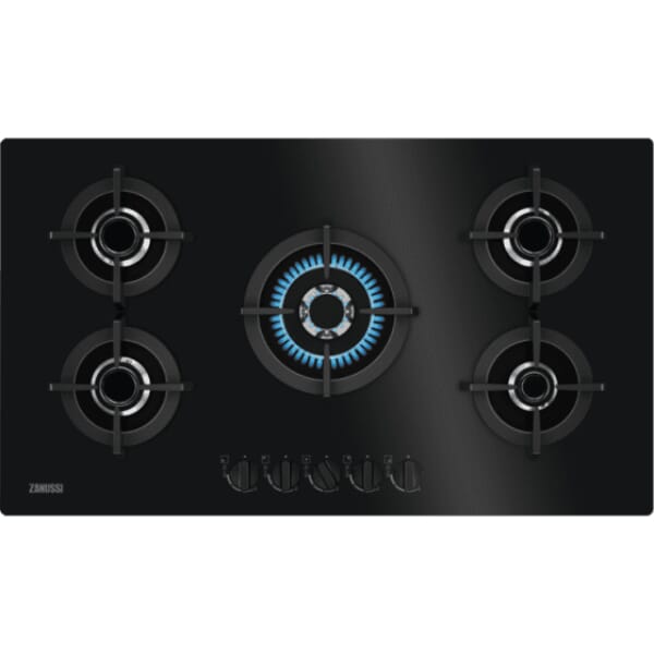 Zanussi Built In Hob 90 Cm - 5 Burners - Safe - Glass -Gas