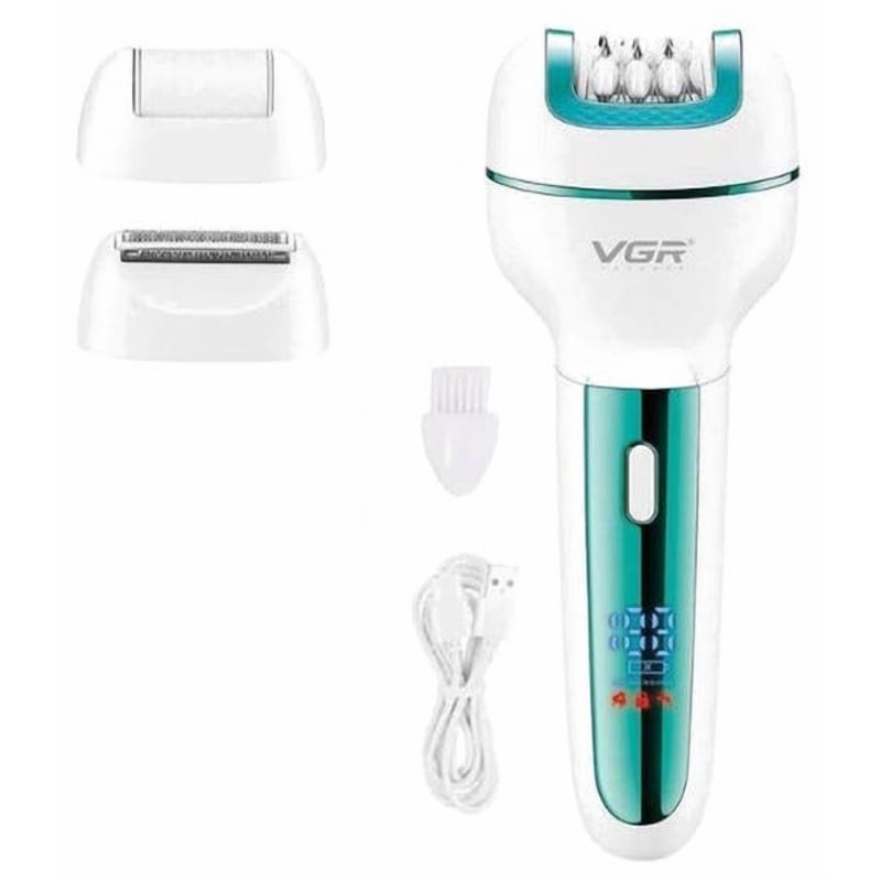 Rechargeable Wet and Dry Epilator, White Blue