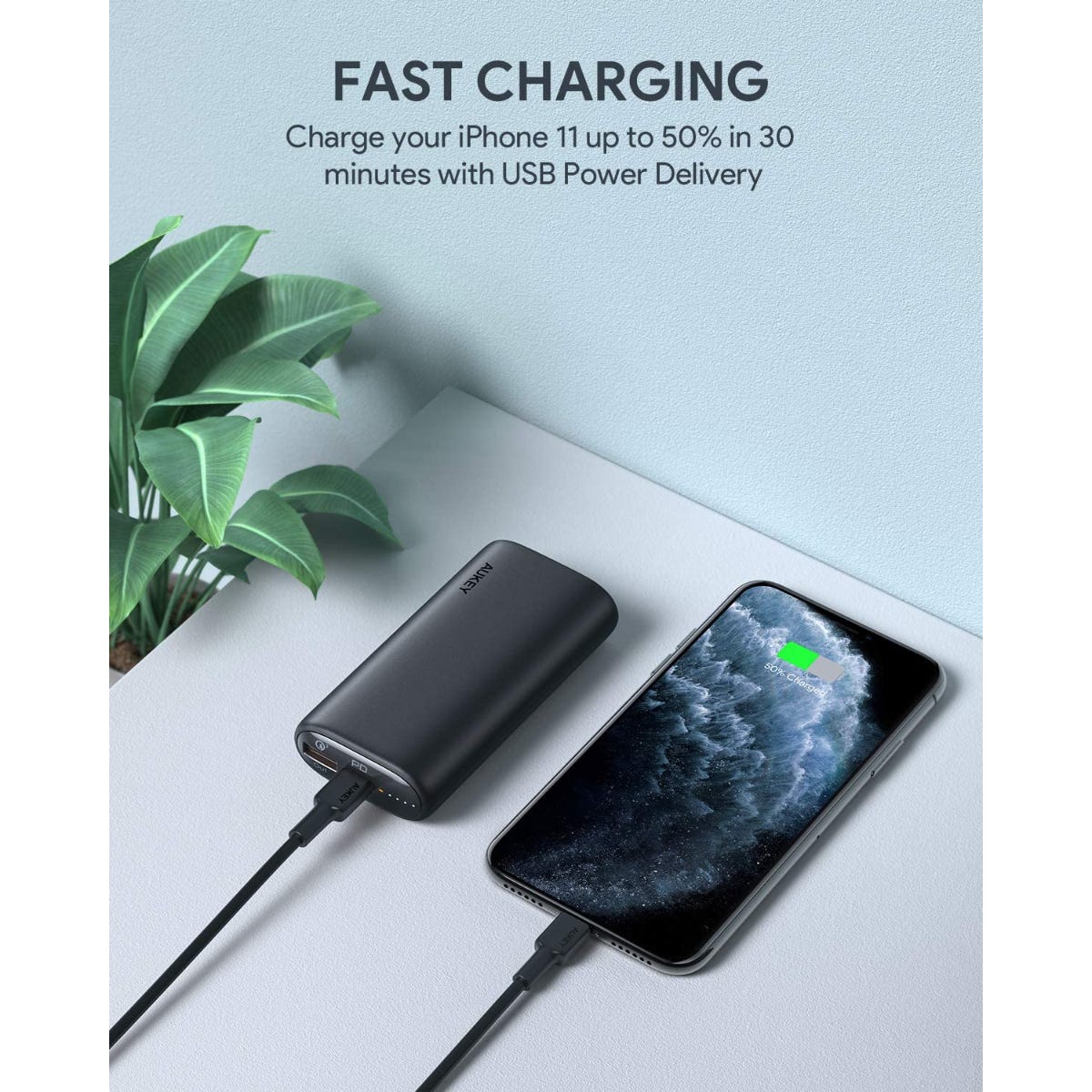 AUKEY 10000mAh Power Bank with 30W PD PB-Y36P-BK