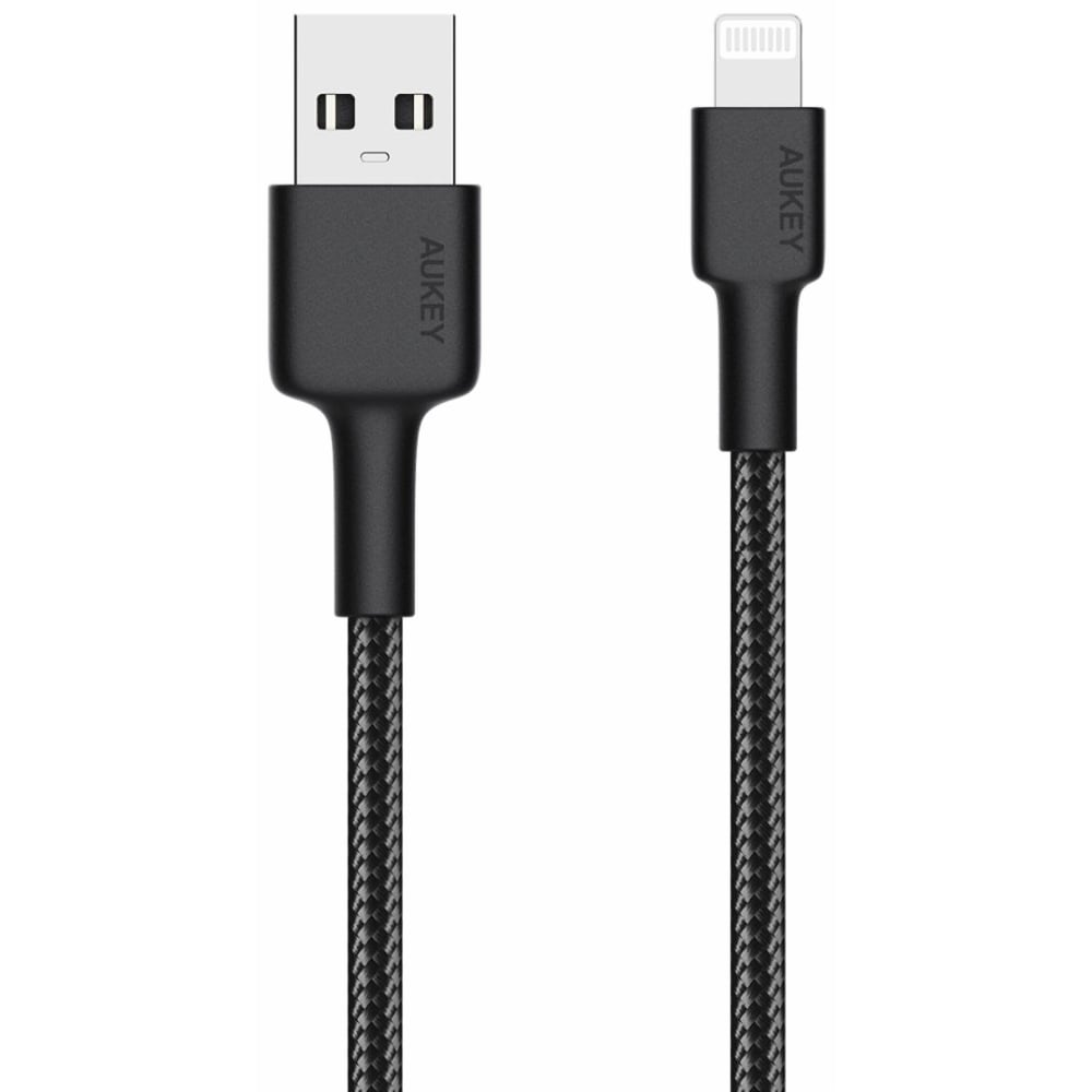 AUKEY Nylon Braided USB A to Lightning Cable 0.9m, BK CB-BAL