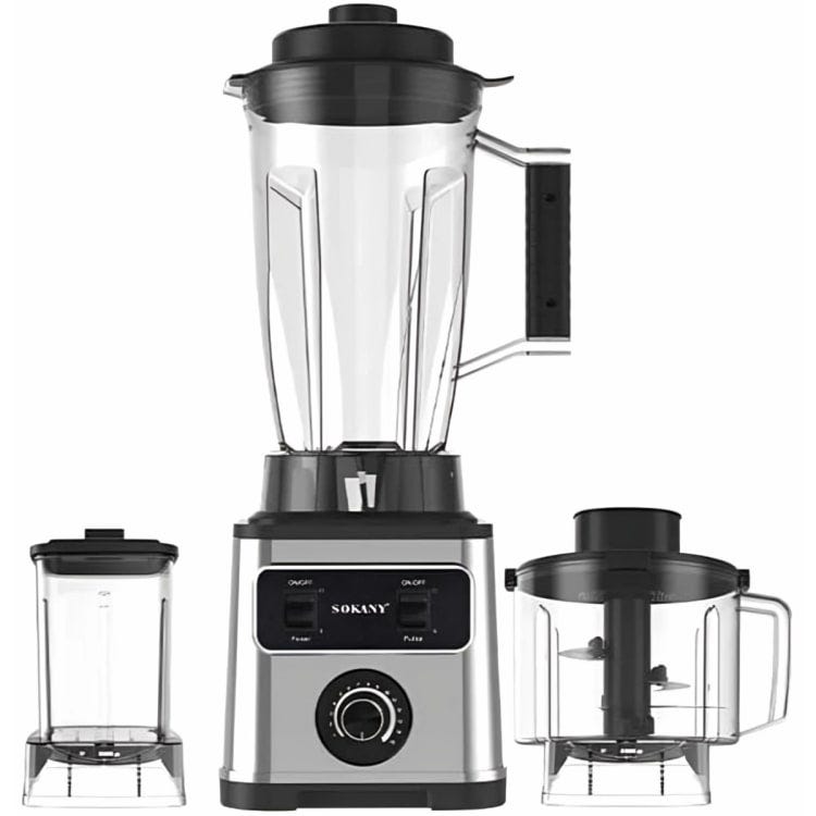 Sokany Stainless Steel 3-in-1 Blender, 6600W, 3L