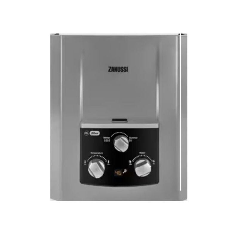 gas water heater 6 liters, silver - digital - without a chim