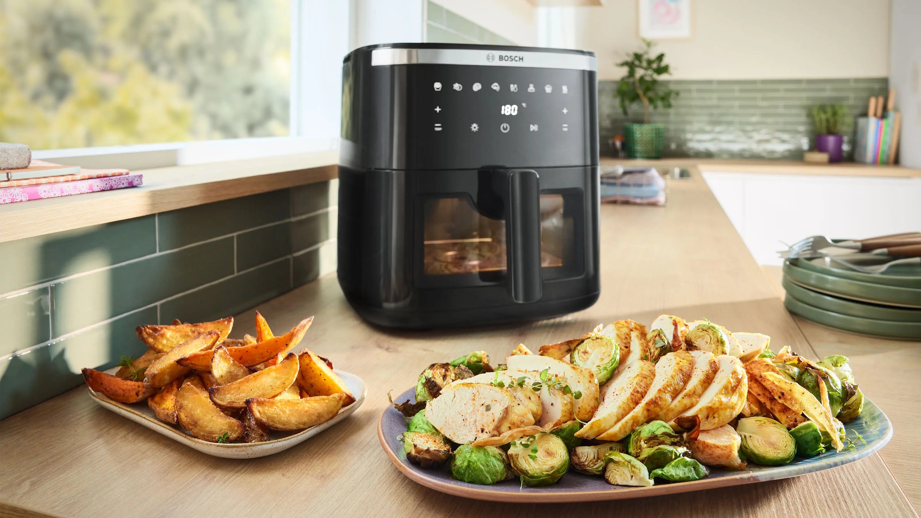 Bosch Series 6 Digital Air Fryer, 7.2 Liter, 1800 Watt, Blac