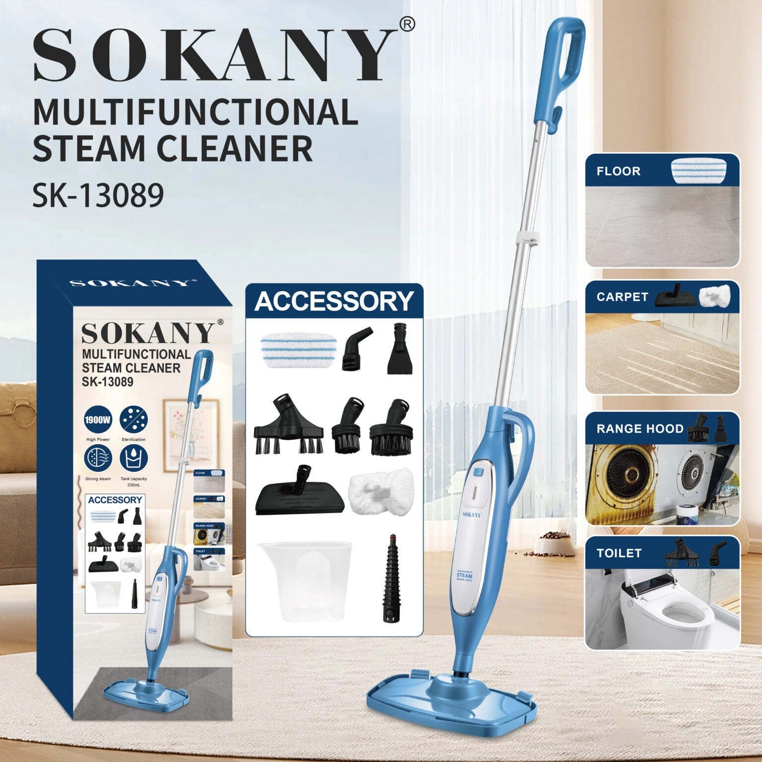Sokany Steam Mop 1800W
