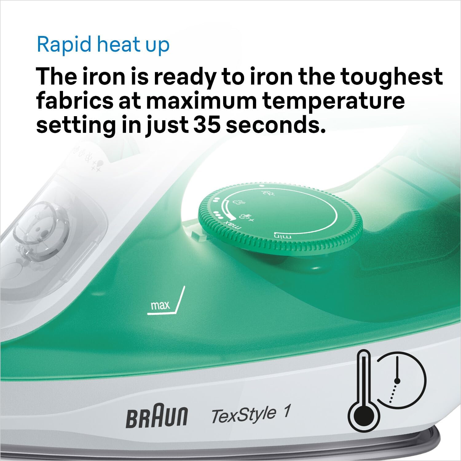 Braun Steam Iron SI1040GR SuperCeramic 2000 WATT