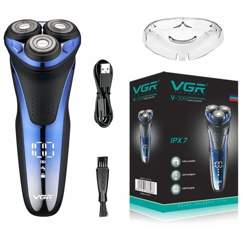 Electric Rotary Shaver IPX7 Washable Triple Blade 3D Floatin
