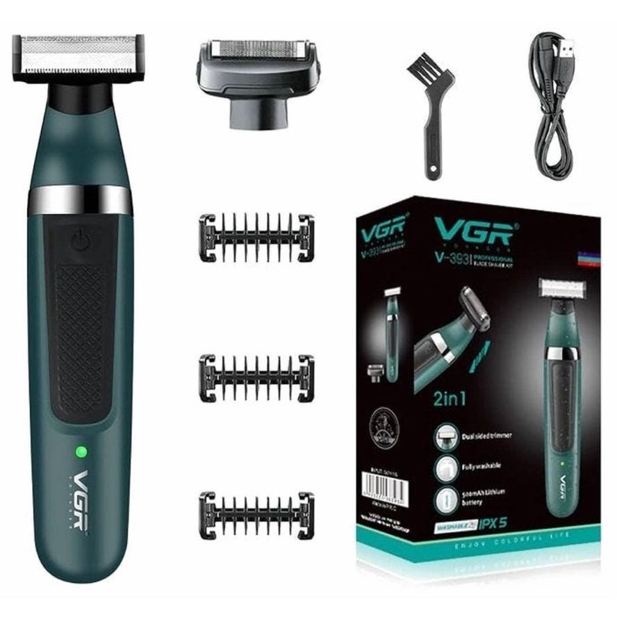 VGR V-393 Washable Double Sided Double Blade Shaver Set Hybr