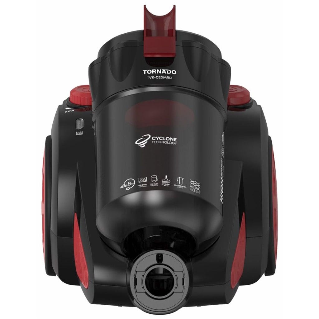 TORNADO Vacuum Cleaner 2000 Watt HEPA Filter Red x Black
