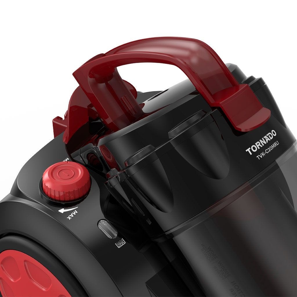 TORNADO Vacuum Cleaner 2000 Watt HEPA Filter Red x Black